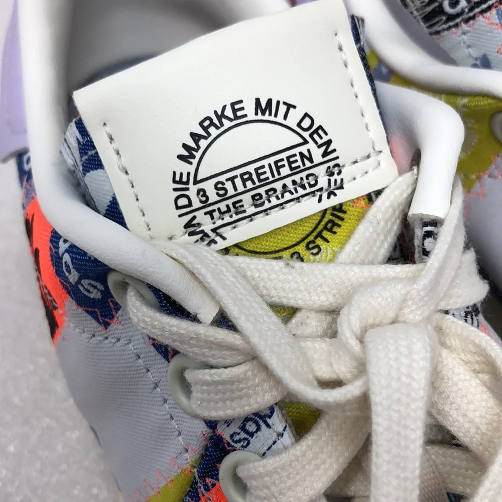 adidas Originals Sneakers Stan Smith Patchwork Trefoils  H03921 Size 6.5 - Picture 8 of 12